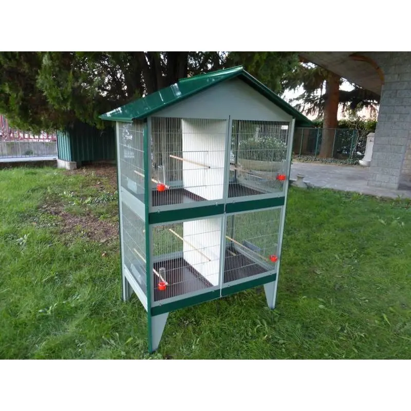 Volière extérieure 4 box pour l'élevage des perruches, canaris et oiseaux  exotiq