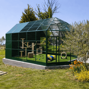 Enclos extérieur pour chats - BERGAMO - 4.30m de large