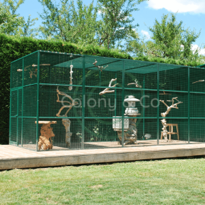 Voliere 4m² voliere jardin 2m x 2m x2m XXL exterieur cage oiseau canari  perruche cielterre-commerce